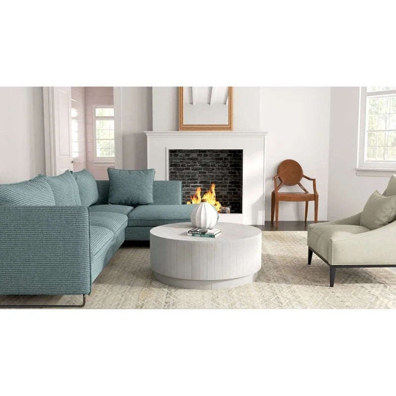 Carolina Living Tamia 42 runder Couchtisch aus Holz – Ulme