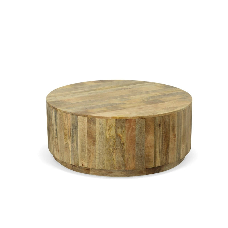 Carolina Living Tamia 42 runder Couchtisch aus Holz – Ulme