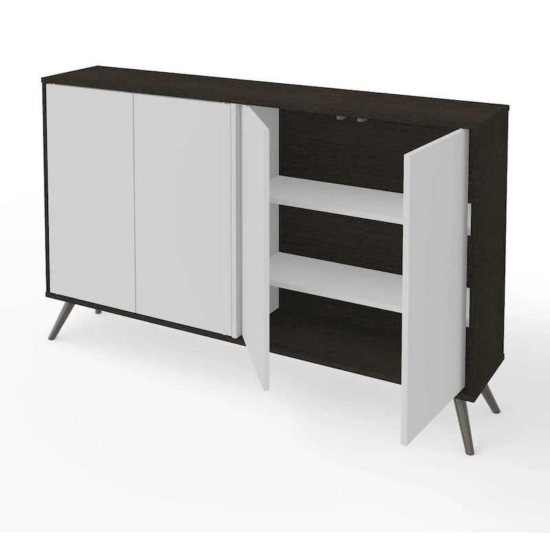 Bestar Small Space Krom 60-Zoll-Aufbewahrungseinheit