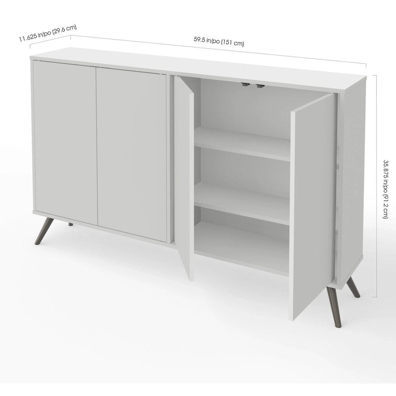 Bestar Small Space Krom 60-Zoll-Aufbewahrungseinheit