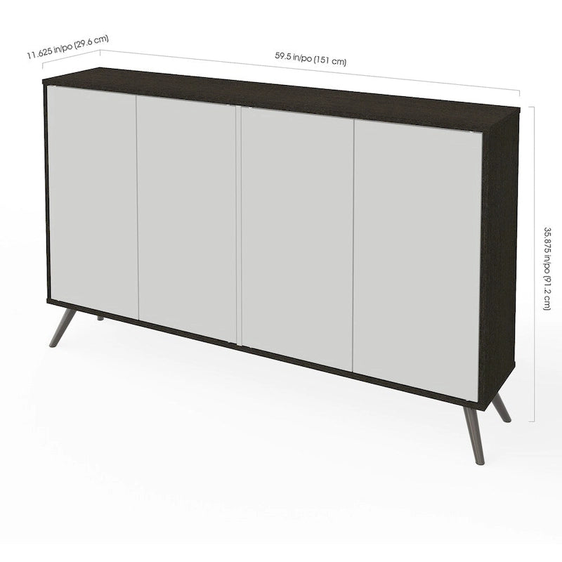 Bestar Small Space Krom 60-Zoll-Aufbewahrungseinheit
