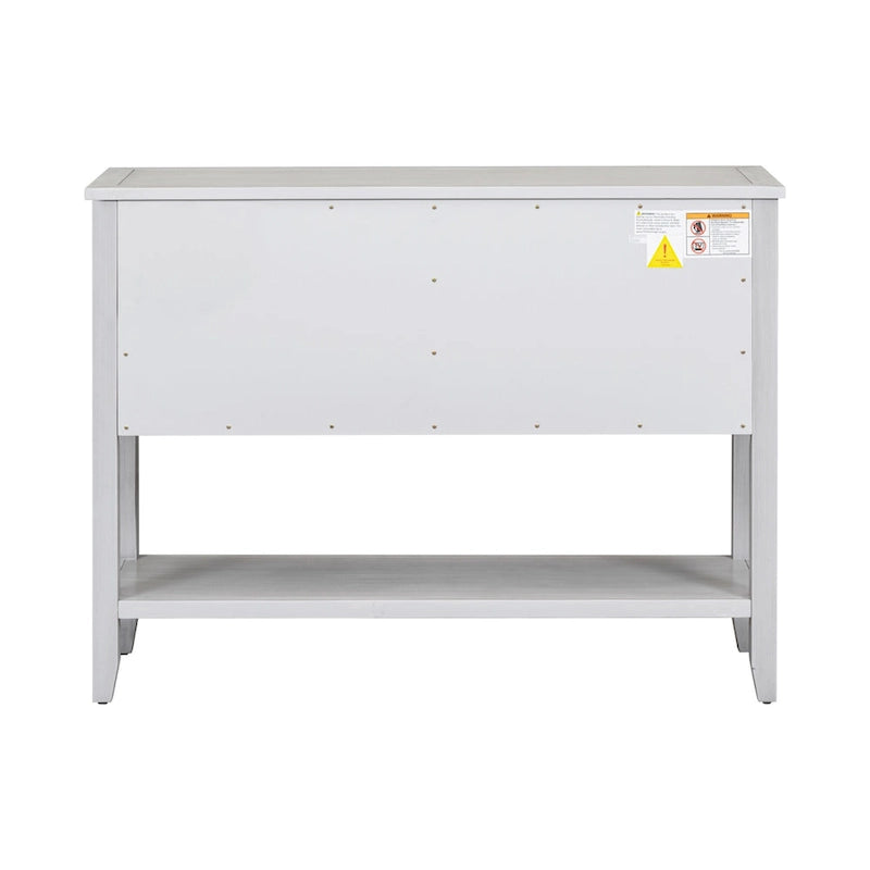 Buffet-Anrichte im Retro-Stil, Holzkonsolentisch mit Ablage unten, einfache Montage, für Wohnzimmer, Küche, Flur