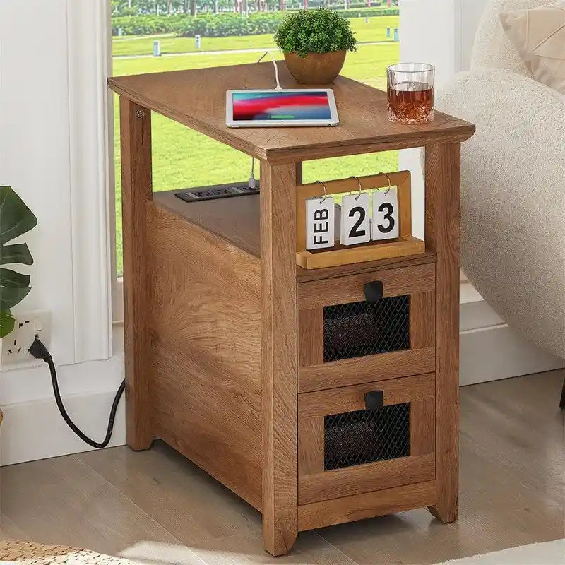Beistelltisch mit Ladestation – 35T x 60B x 63H cm