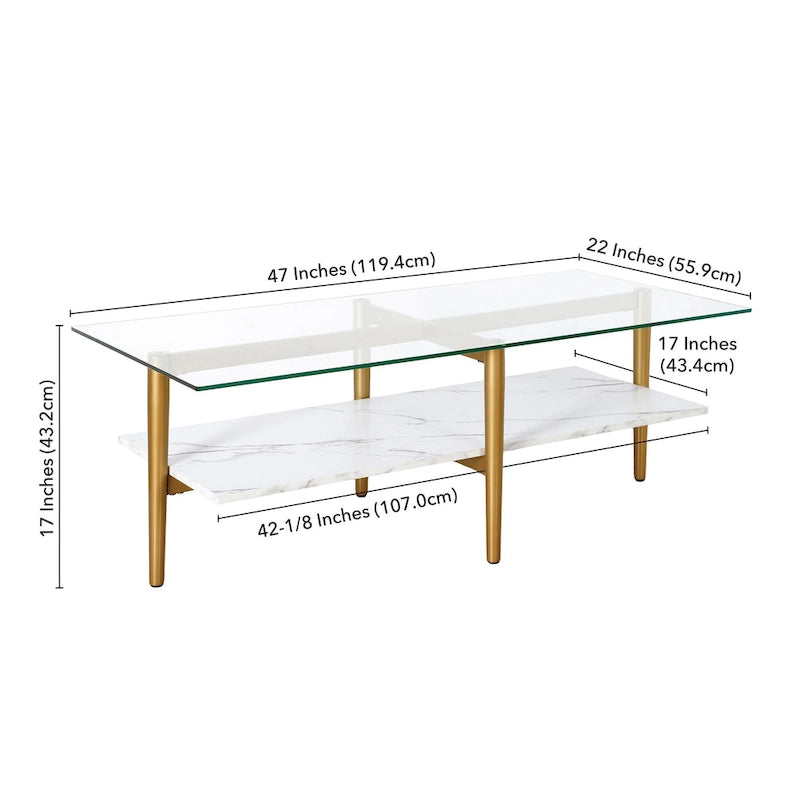 Otto Couchtisch Glam im Mid-Century-Stil