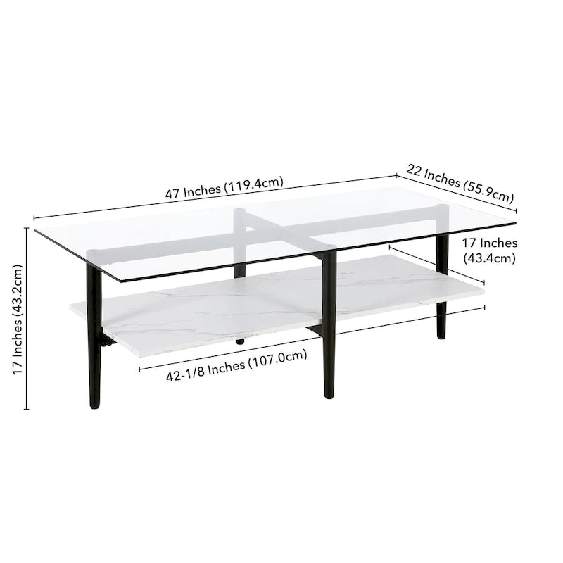 Otto Couchtisch Glam im Mid-Century-Stil