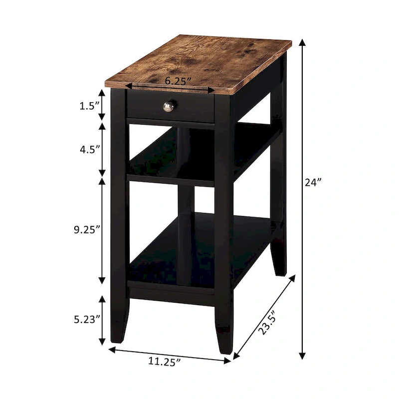 Convenience Concepts American Heritage Beistelltisch mit 1 Schublade und Ablagen