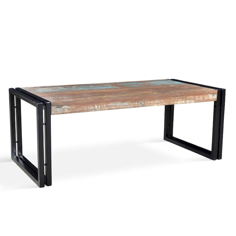 Handgefertigter Timbergirl Couchtisch aus recyceltem Altholz (Indien)