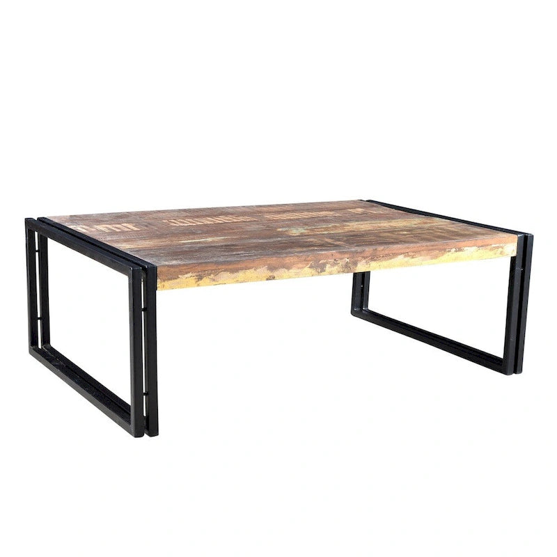 Handgefertigter Timbergirl Couchtisch aus recyceltem Altholz (Indien)