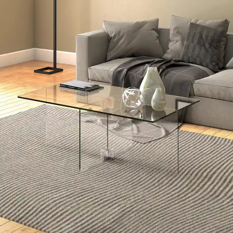 Silver Orchid Carlisle Glas-Couchtisch