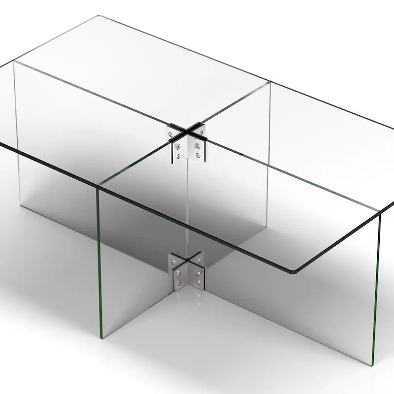 Silver Orchid Carlisle Glas-Couchtisch