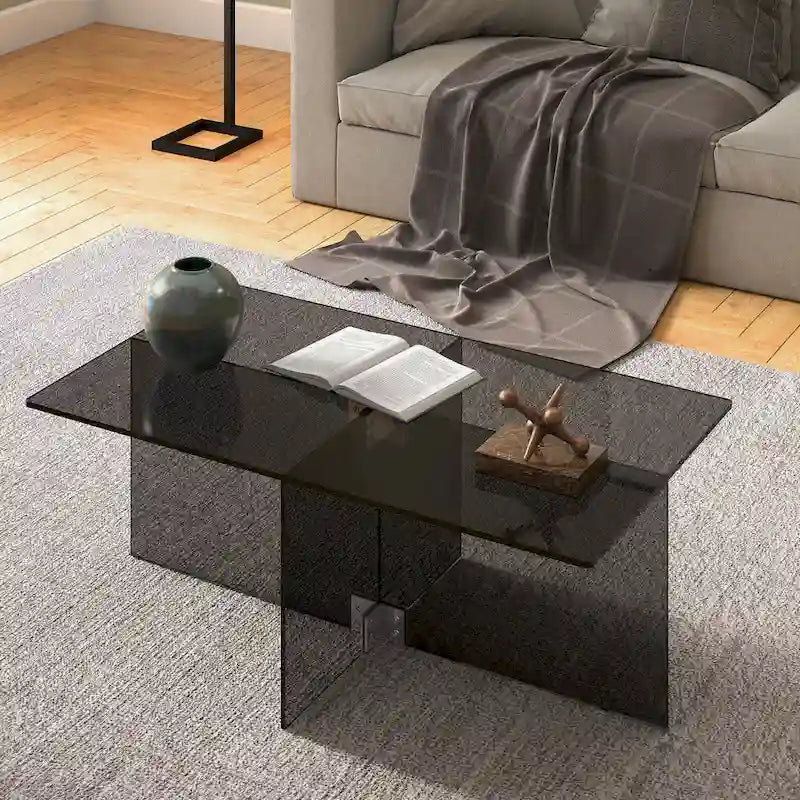 Silver Orchid Carlisle Glas-Couchtisch