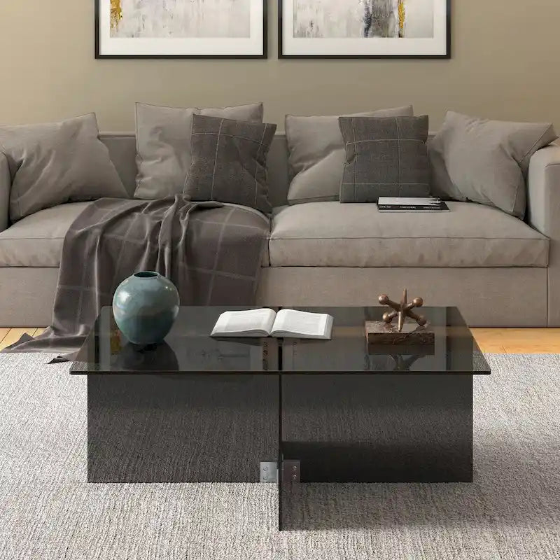 Silver Orchid Carlisle Glas-Couchtisch