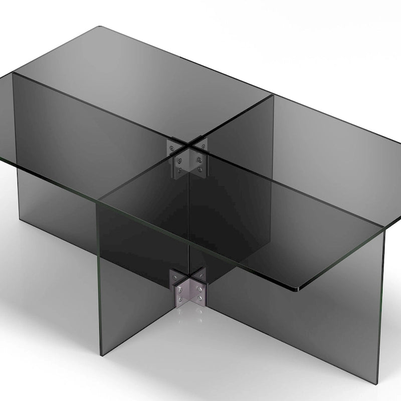 Silver Orchid Carlisle Glas-Couchtisch