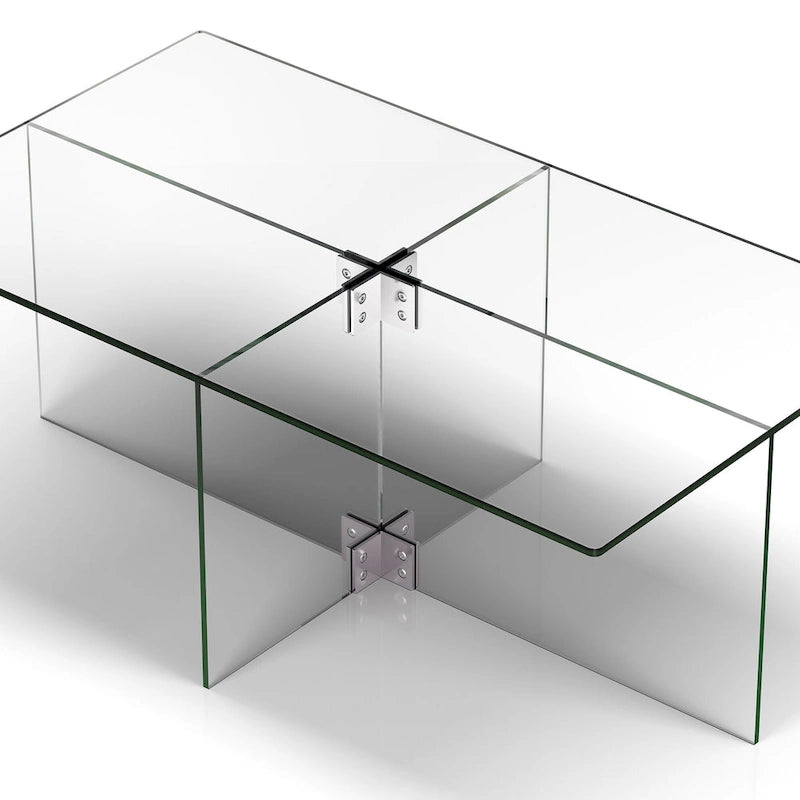 Silver Orchid Carlisle Glas-Couchtisch
