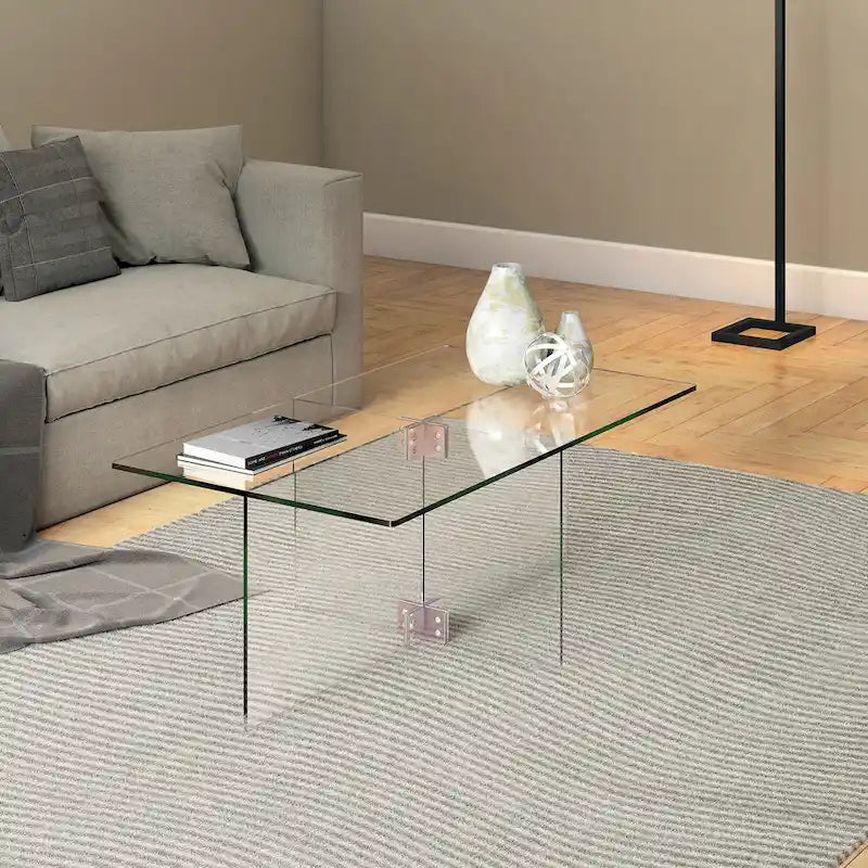 Silver Orchid Carlisle Glas-Couchtisch