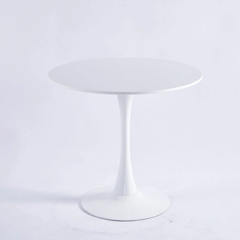31.5Tulpen-Esstisch, Mid-Century, für 2–4 Personen, mit runder MDF-Tischplatte, Sockel-Esstisch, Freizeit-Couchtisch