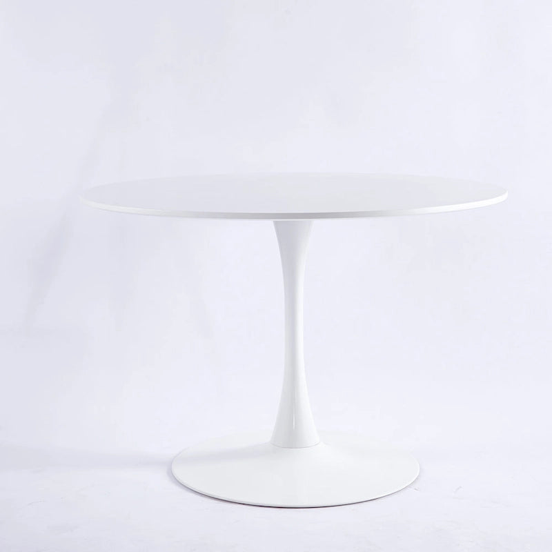 31.5Tulpen-Esstisch, Mid-Century, für 2–4 Personen, mit runder MDF-Tischplatte, Sockel-Esstisch, Freizeit-Couchtisch