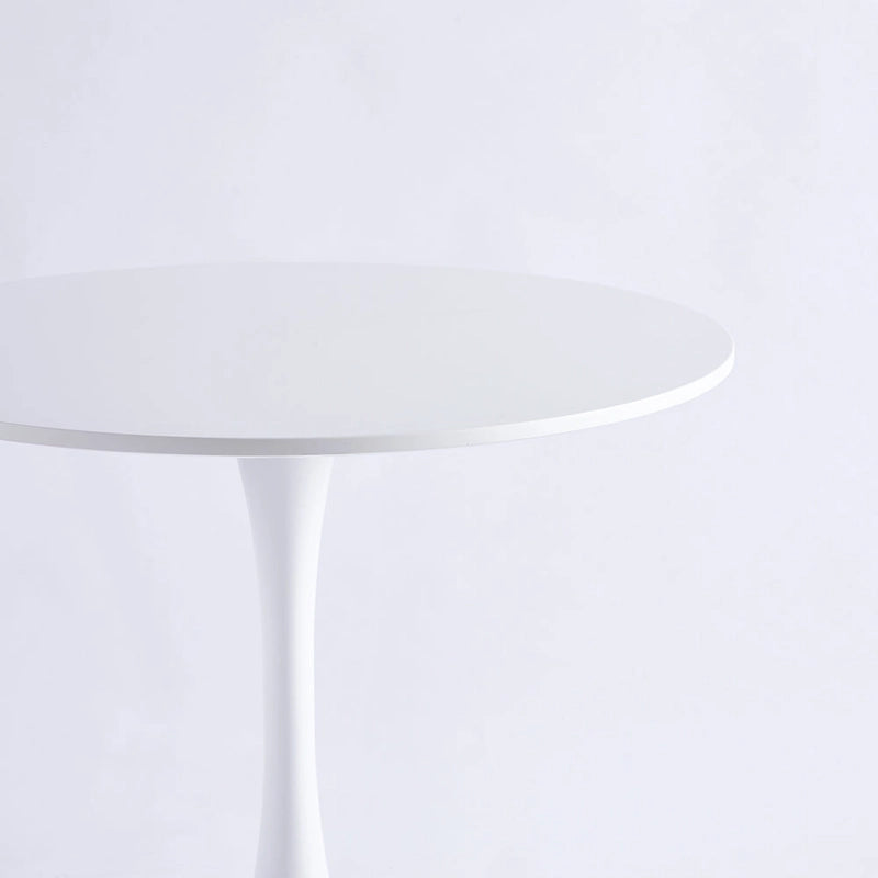 31.5Tulpen-Esstisch, Mid-Century, für 2–4 Personen, mit runder MDF-Tischplatte, Sockel-Esstisch, Freizeit-Couchtisch