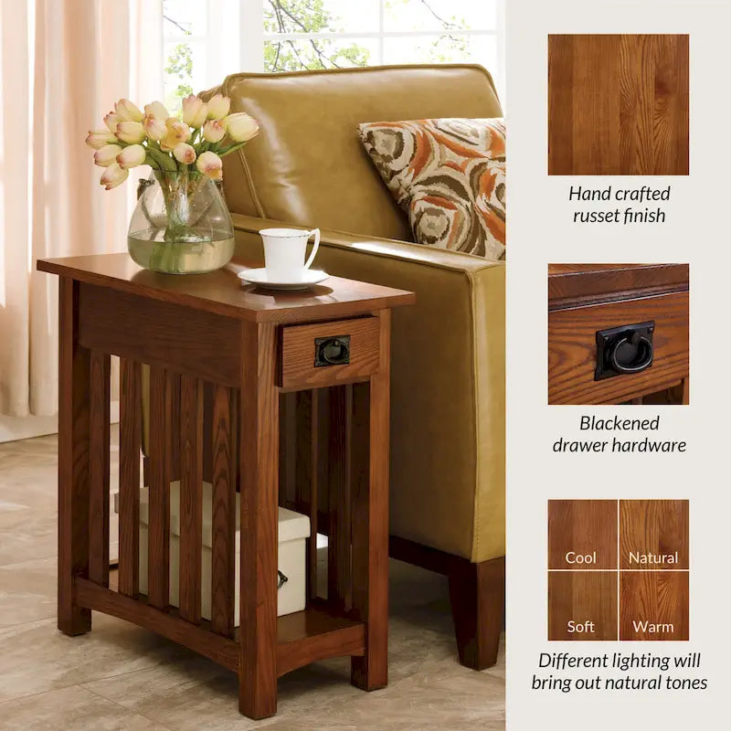 Leick Home Impeccable Übergangs-Beistelltisch mit 1 Schublade