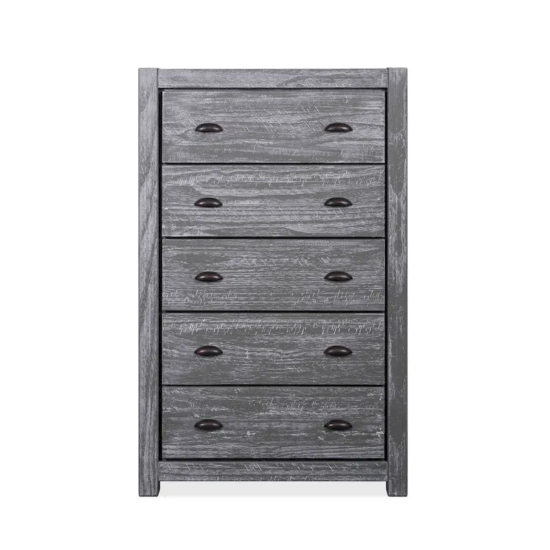 Grain Wood Furniture Montauk Kommode aus Massivholz mit 5 Schubladen