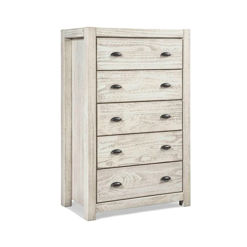 Grain Wood Furniture Montauk Kommode aus Massivholz mit 5 Schubladen