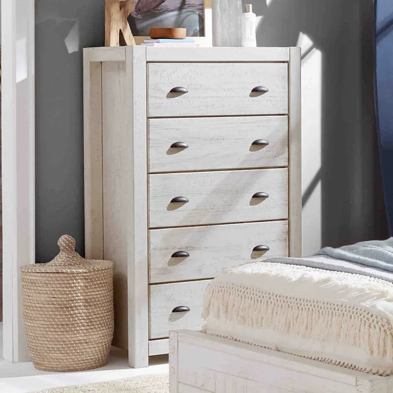 Grain Wood Furniture Montauk Kommode aus Massivholz mit 5 Schubladen