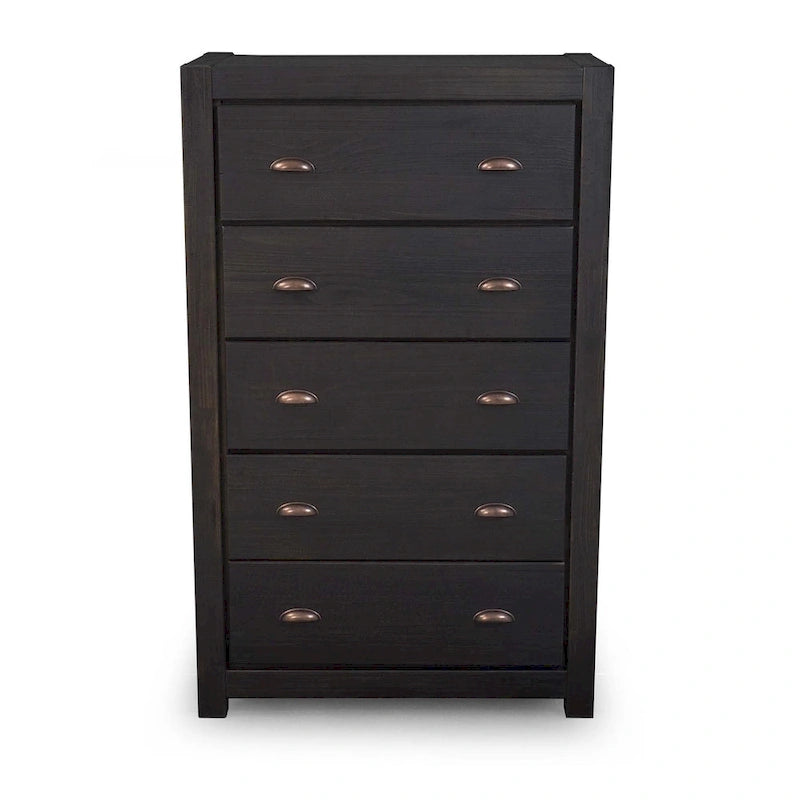 Grain Wood Furniture Montauk Kommode aus Massivholz mit 5 Schubladen