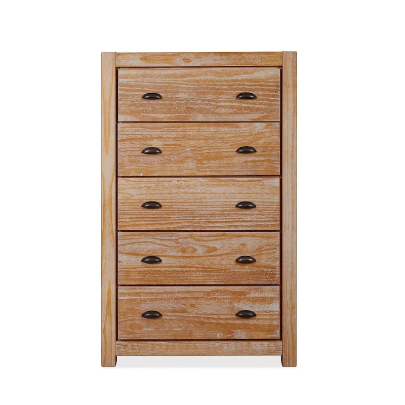 Grain Wood Furniture Montauk Kommode aus Massivholz mit 5 Schubladen