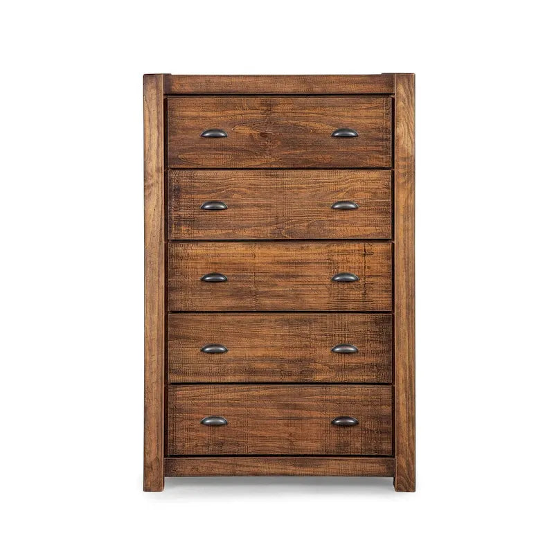 Grain Wood Furniture Montauk Kommode aus Massivholz mit 5 Schubladen