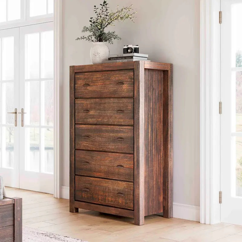 Grain Wood Furniture Montauk Kommode aus Massivholz mit 5 Schubladen