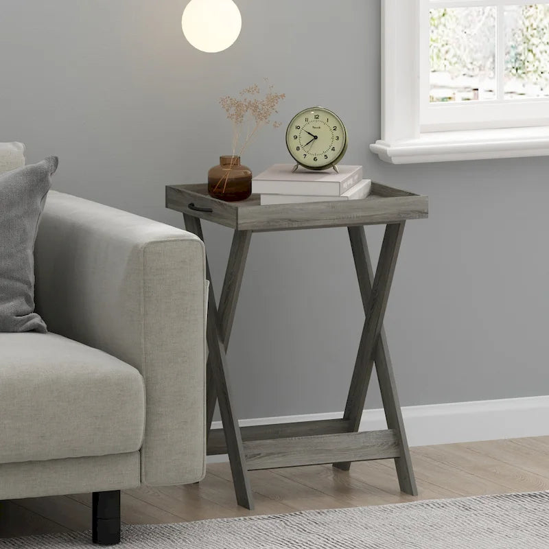 Furinno Classic Tablett-Tisch mit abnehmbarem Tablett