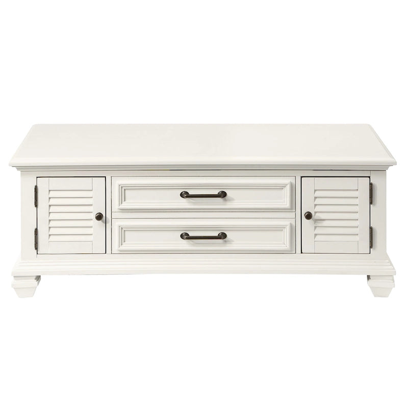 Steve Silver Castana Modern Farmhouse Soft White Couchtisch mit Hubplatte