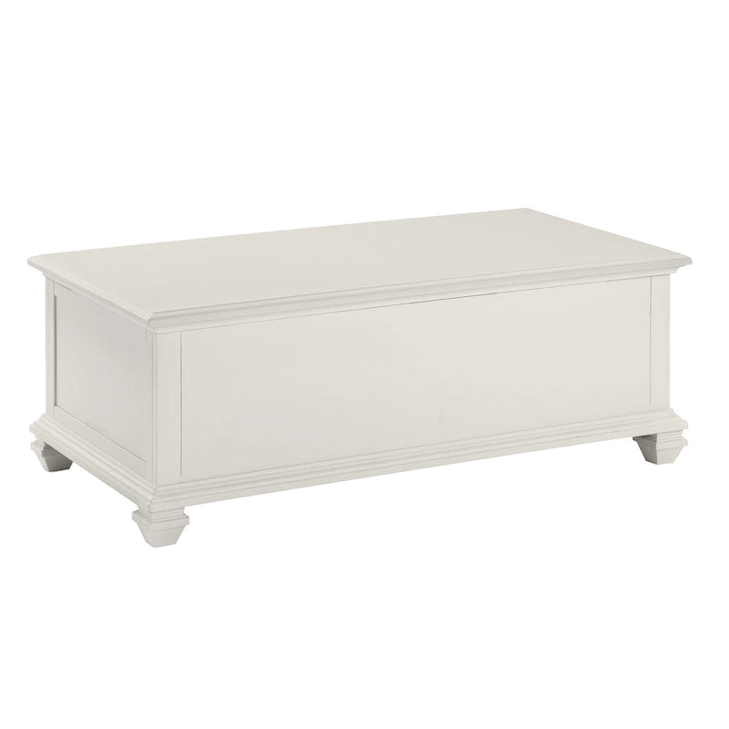 Steve Silver Castana Modern Farmhouse Soft White Couchtisch mit Hubplatte
