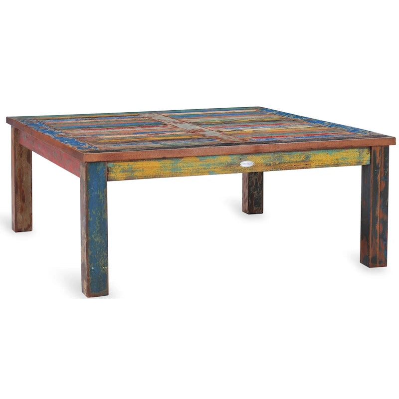 Eleganter Couchtisch aus recyceltem Teakholz von Booten