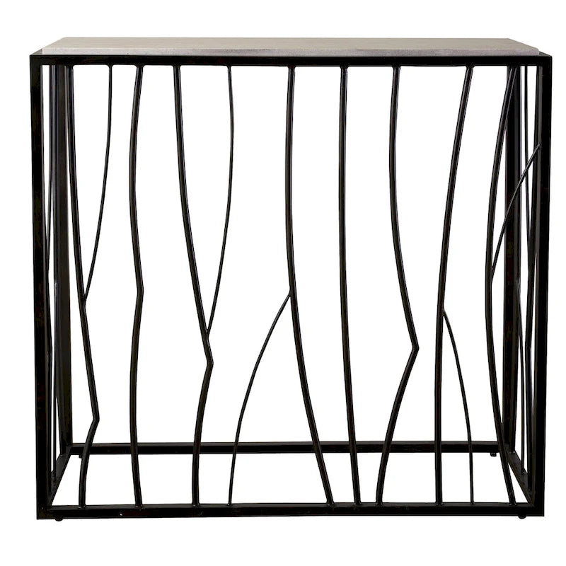 Uttermost Reed Travertin Konsolentisch