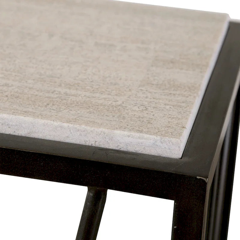 Uttermost Reed Travertin Konsolentisch