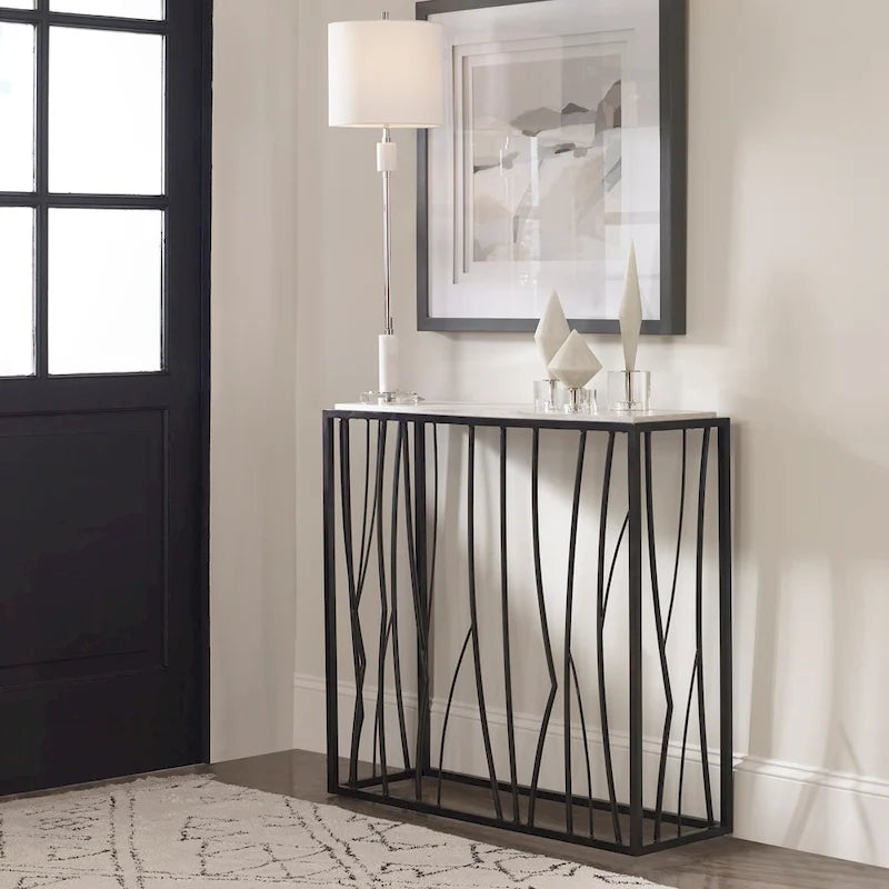 Uttermost Reed Travertin Konsolentisch