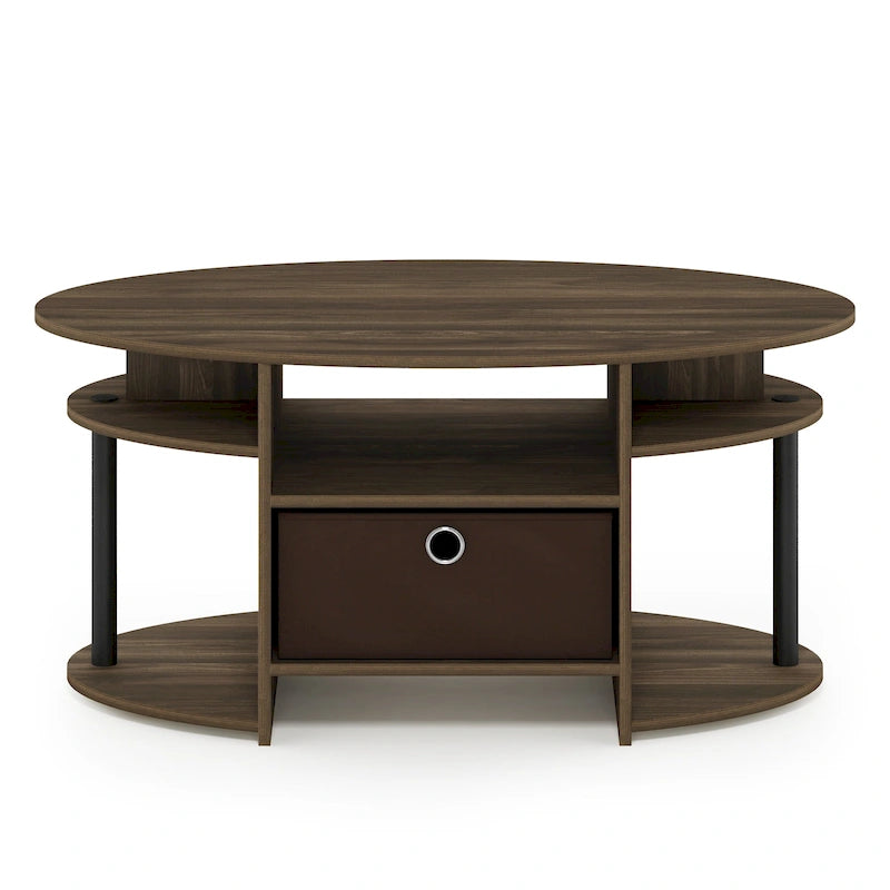 FURINNO JAYA Couchtisch im schlichten Design, oval
