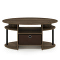 FURINNO JAYA Couchtisch im schlichten Design, oval