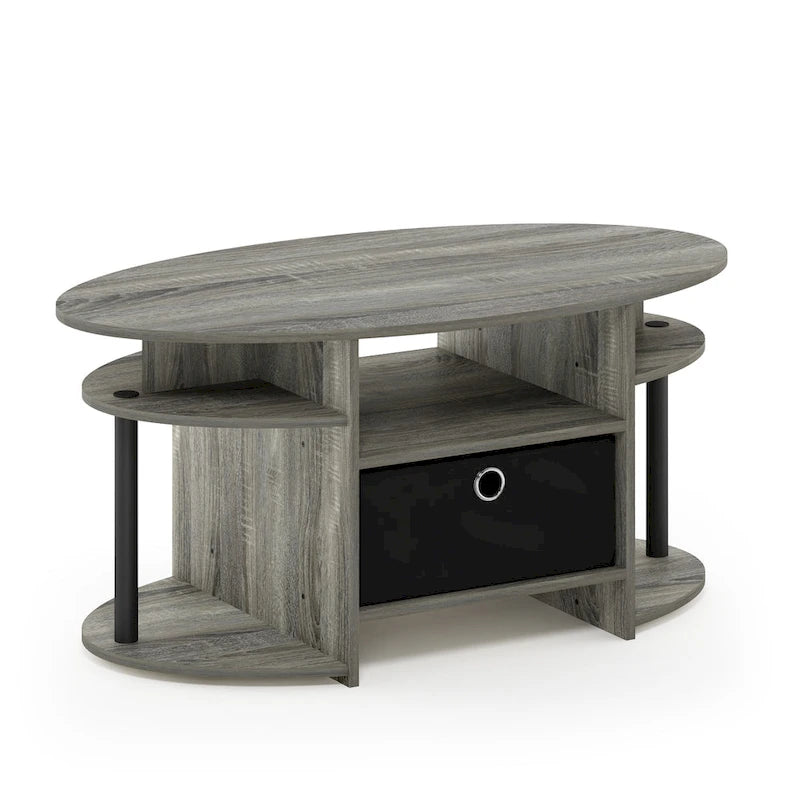 FURINNO JAYA Couchtisch im schlichten Design, oval