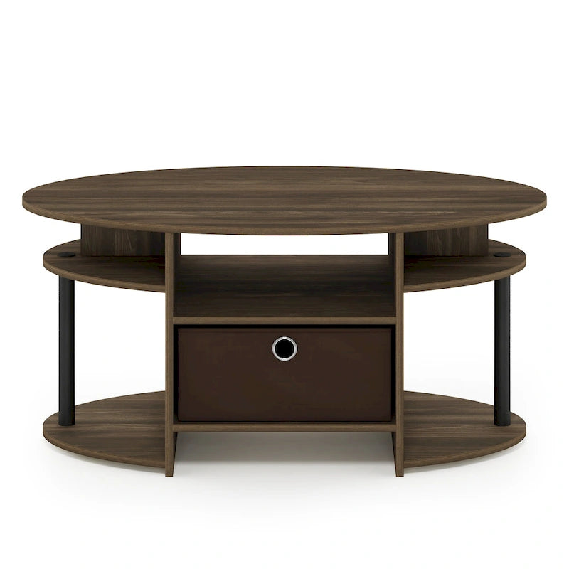 FURINNO JAYA Couchtisch im schlichten Design, oval