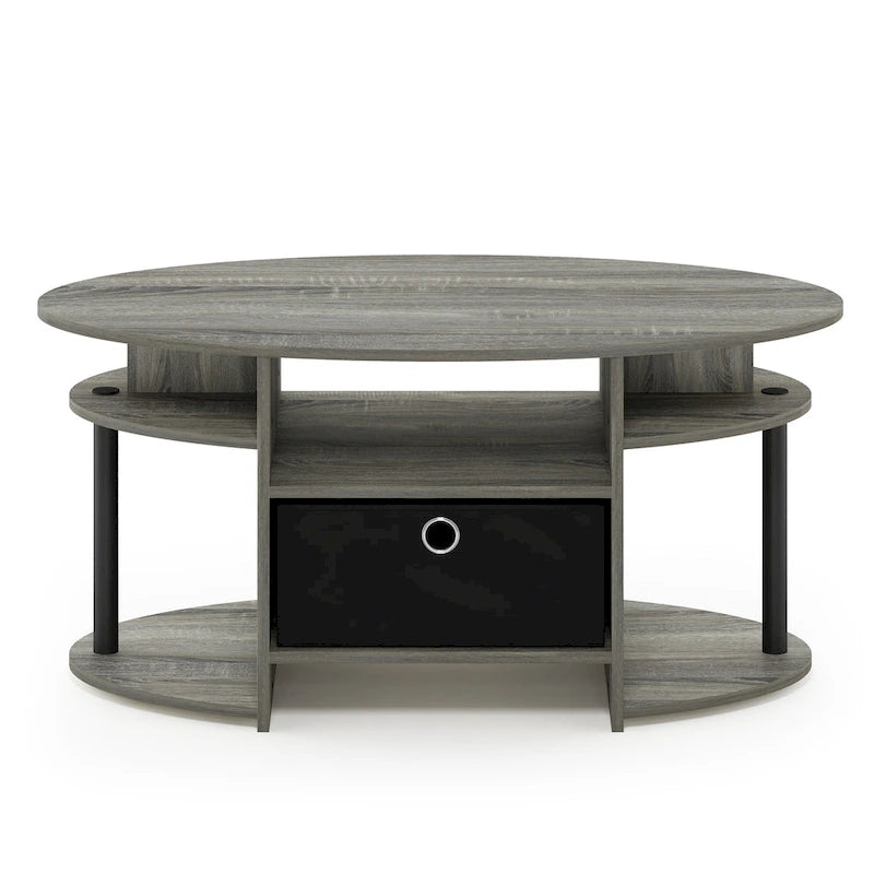 FURINNO JAYA Couchtisch im schlichten Design, oval