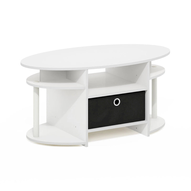 FURINNO JAYA Couchtisch im schlichten Design, oval