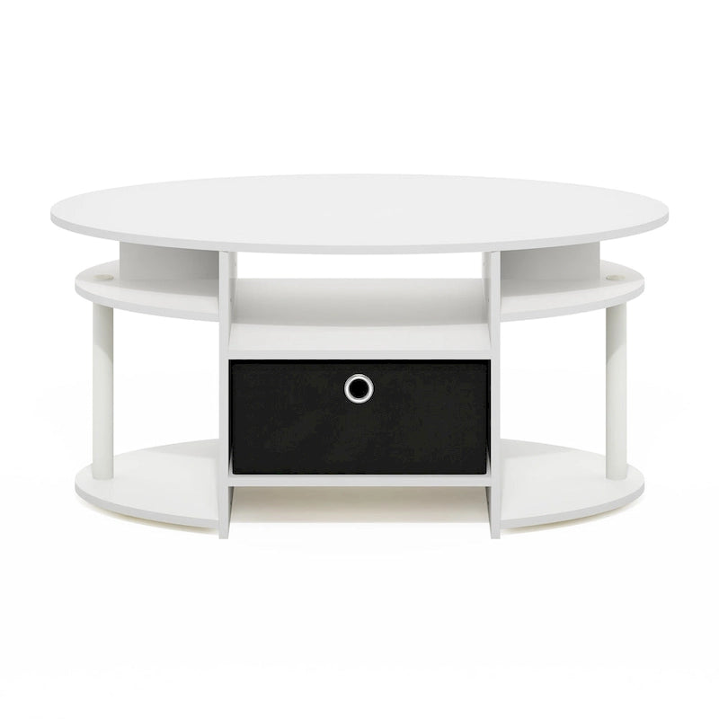 FURINNO JAYA Couchtisch im schlichten Design, oval