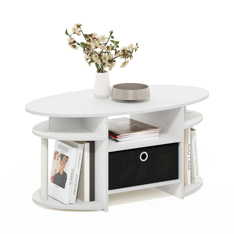 FURINNO JAYA Couchtisch im schlichten Design, oval