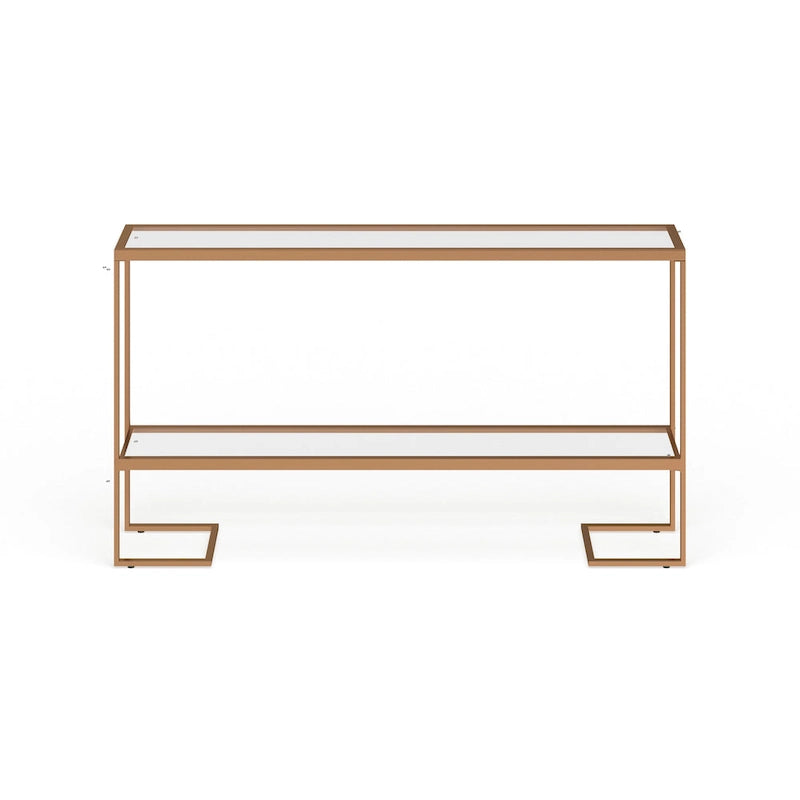 SEI Furniture Grant Glamouröse Konsole mit matter Goldoberfläche