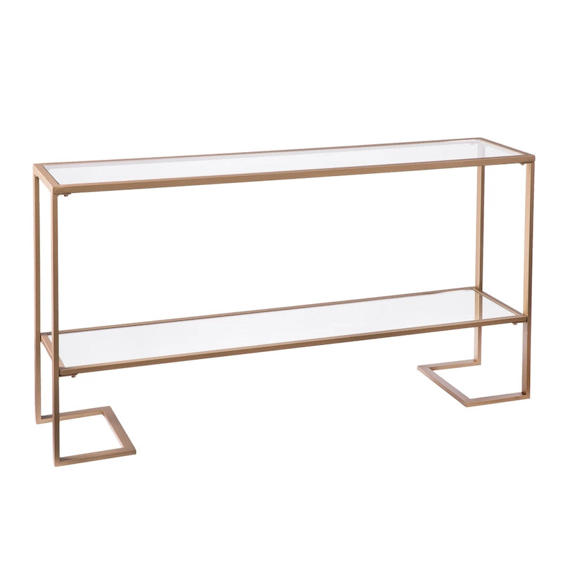 SEI Furniture Grant Glamouröse Konsole mit matter Goldoberfläche