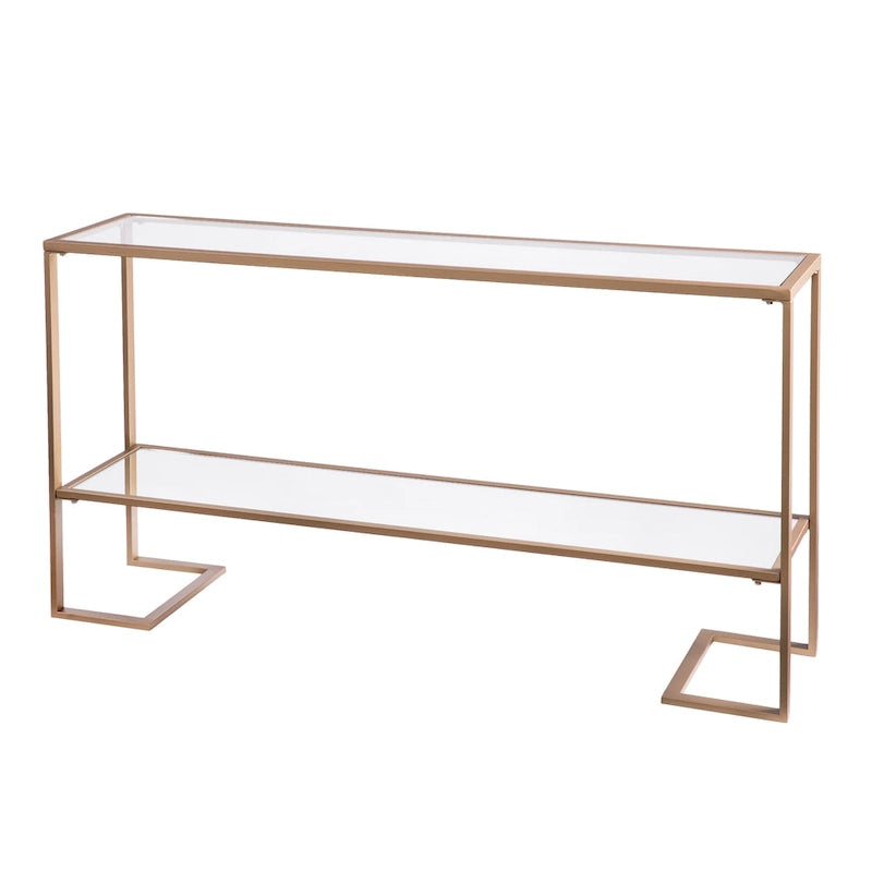 SEI Furniture Grant Glamouröse Konsole mit matter Goldoberfläche