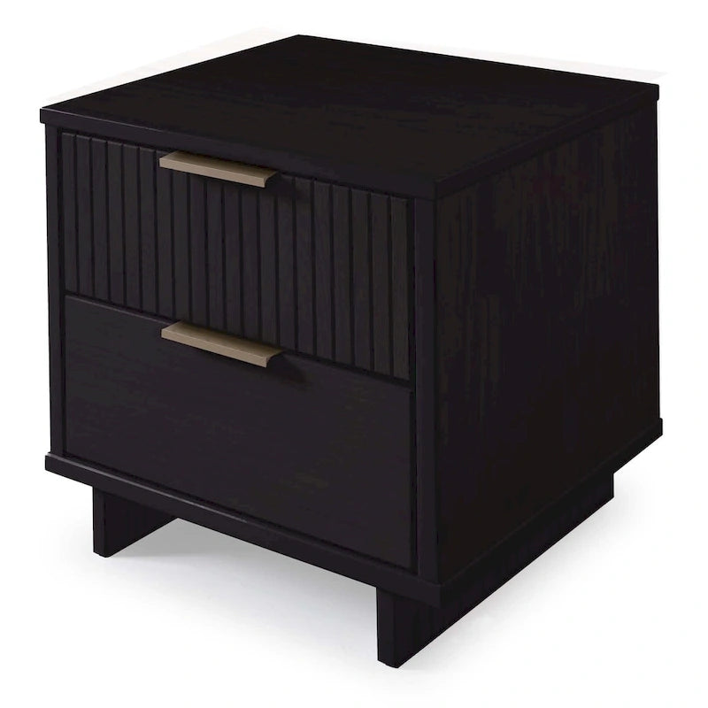 Manhattan Comfort 2-teiliges Granville Modern Massivholz Standard Kommoden- und Nachttischset