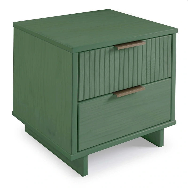 Manhattan Comfort 2-teiliges Granville Modern Massivholz Standard Kommoden- und Nachttischset